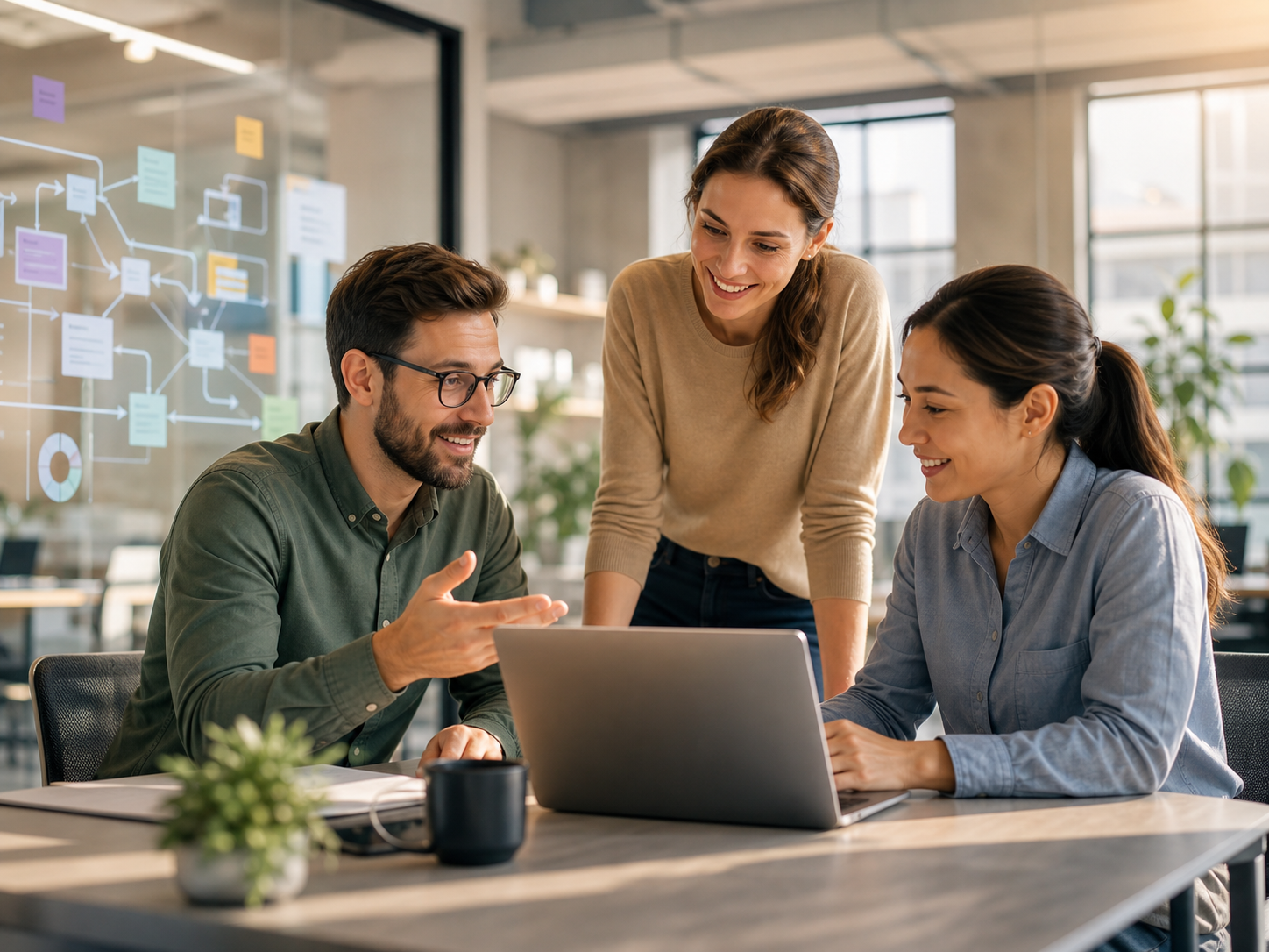 Business team discussing an automation project